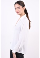 Women Shirt Vero Moda Vmgiselle V-Neck Bright White